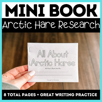 Preview of Arctic Hare Mini Book Research Project | Great Writing & Drawing Activity