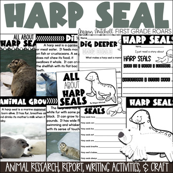 Preview of Arctic Harp Seal Nonfiction Informational Text Reading Writing & Research Report