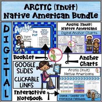 Preview of Arctic Native Americans (Inuit) Bundle - GOOGLE - BOOKLET / ANCHOR CHARTS / INB