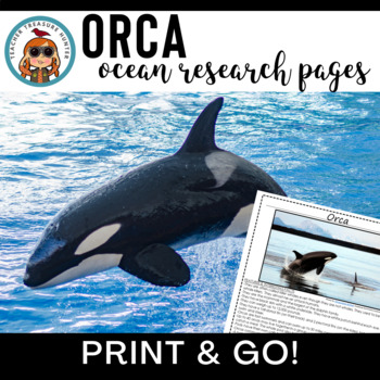Preview of Arctic Ocean Animals Report ORCA informational article first grade second 3rd