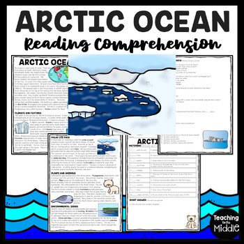 Arctic Ocean Reading Comprehension Informational Text Worksheet Oceans