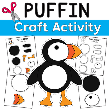 Arctic Puffin Craft : Arctic Animals Coloring, Cutting & Gluing ...