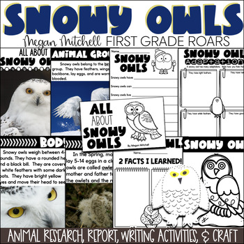 Preview of Arctic Snowy Owl Nonfiction Informational Text Reading Writing & Research Report