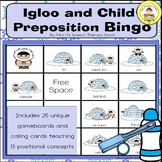 Arctic Themed Igloo Bingo Game to Teach Prepositions and P