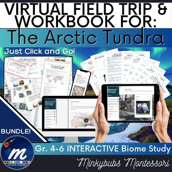 Preview of Arctic Tundra Virtual Field Trip and Workbook Unit Study - Click, Print and Go!
