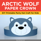 Arctic Wolf Costume Headband, Printable Paper Crown Craft 