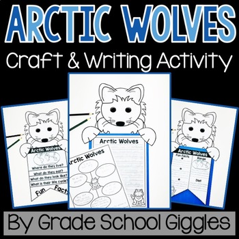 Preview of Animal Research Project 1st 2nd 3rd Grade: Arctic Wolf Animal Information Report