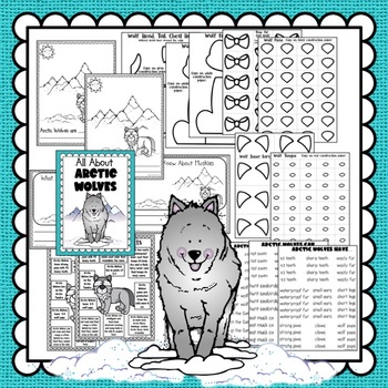 Arctic Wolf | Husky | Winter Craft | Writing Activities by Little ...
