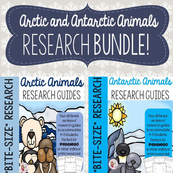 Preview of Arctic and Antarctic Animal Research Bundle