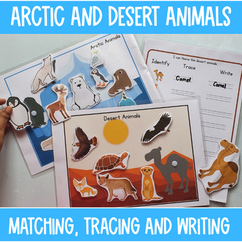 Preview of Arctic and Desert animals Activity, Preschool curriculum , Vocabulary lesson