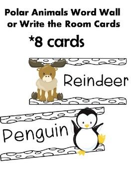 Preview of Arctic animal write the room/word wall