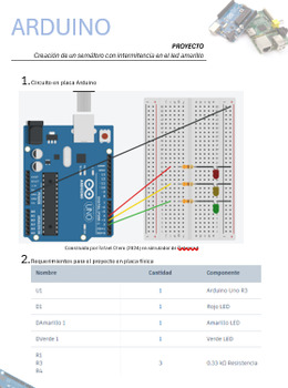 Preview of Arduino: Creación de un semáforo con intermitencia en el led amarillo