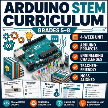 Preview of Arduino Intermediate STEM Curriculum | 4-Week Arduino Unit | Coding&Engineering