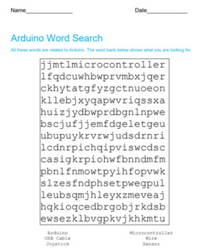 Preview of Arduino Word Searches