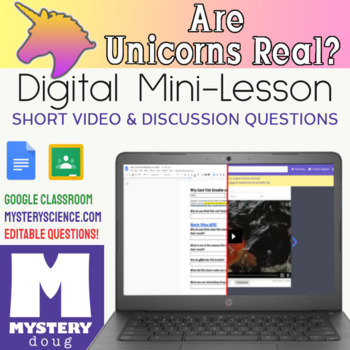 Preview of Are Unicorns Real? - Mystery Science - Distance Learning Mini Lesson