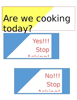 Preview of Are We Cooking Today? Door Labels