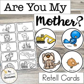 Preview of Are You My Mother Retelling Cards | Family Activity | Reading | Puppets