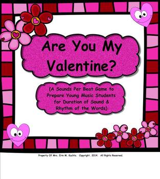 Preview of Are You My Valentine? - A Sounds Per Beat Game/Activity-SMARTBOARD/NOTEBOOK