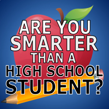 Preview of Are You Smarter Than A High School Student? Animated POWERPOINT Game Show/Trivia