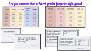 Preview of Are You Smarter Than a Fourth Grader Game