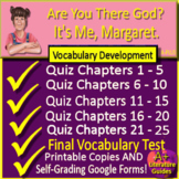 Are You There God? It's Me, Margaret Vocabulary Activities
