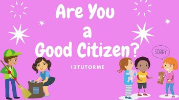 Preview of Are You a Good Citizen Lesson Plan