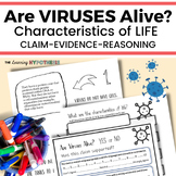 Characteristics of Life Worksheet.  Are viruses alive? Dig