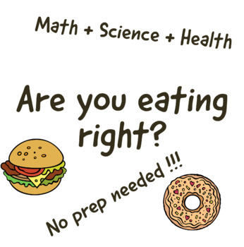 Preview of Are you eating right? - Math, Science and Health 