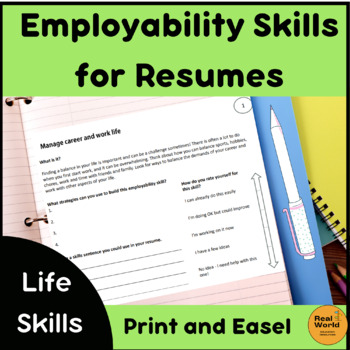 Preview of Employability skills for resume writing in careers and transition education