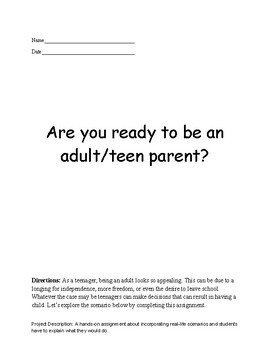 Preview of Are you ready to be a teen parent?