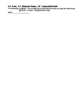 Area Approximation with Riemann and Trapezoidal Sums by Jennie Hill