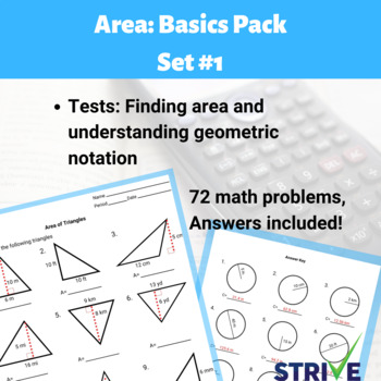 Preview of Area Basics Practice Pack 1