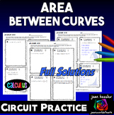 Area Between Curves Calculus Circuit Training