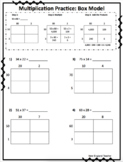 Area Box Model Multiplication (2 digits x 2 digits)