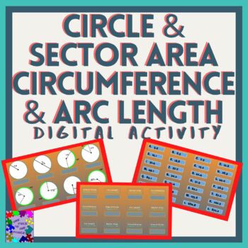 Preview of Area & Circumference (Sector and Arc Length) Digital Activity