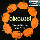 Area & Circumference of CIRCLES Fall Pumpkin Wreath Self C