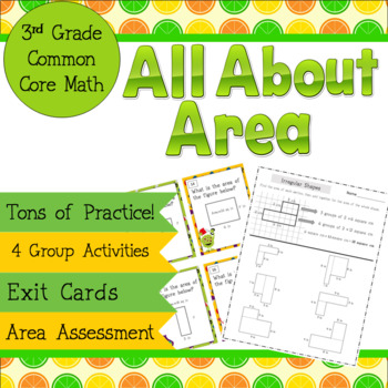 Preview of Area Common Core 3rd Grade Math 3.MD.5, 3.MD.6, 3.MD.7