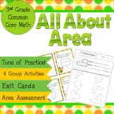 Area Common Core 3rd Grade Math 3.MD.5, 3.MD.6, 3.MD.7