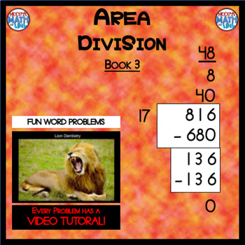 Preview of Area Division - Book 3 (ie: 738 ÷ 82 = 9) (Distance Learning)