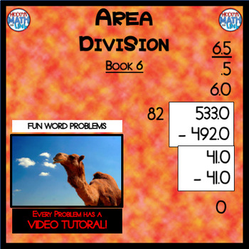 Preview of Area Division - Book 6 (ie: 533 ÷ 82 = 6.5) (Distance Learning)
