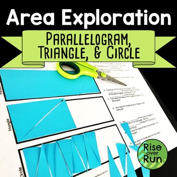 Preview of Area Exploration Inquiry Lesson: Parallelogram, Triangle, Circle