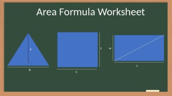 Preview of Area Formula Elementary Students