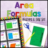 Area Formulas Posters and Interactive Notebook INB set Anc