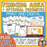 Area Geometry Task Cards + Optional Perimeter Activity for