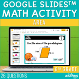 Area Google Slides | 6th Grade Digital Math Review Test Pr