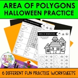 Area Halloween Math Worksheets