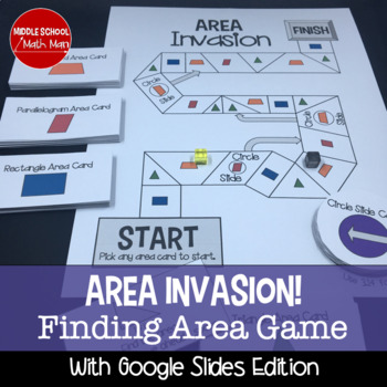 Preview of Finding Area Game | Area Invasion Math Geometry Activity