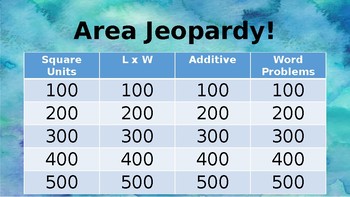 Preview of Area Jeopardy!
