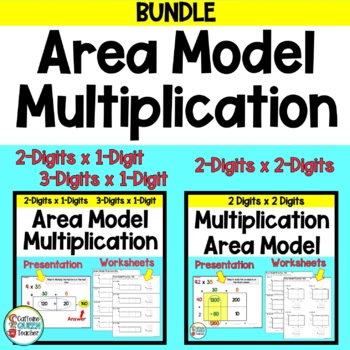 Preview of Area Model or Box Model or Open Array Lessons Bundle