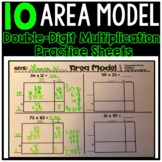 Area Model Double-Digit Multiplication Practice Sheets